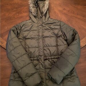 Arizona Jean Co. Puffer Jacket - Hooded Olive Color | Youth Small